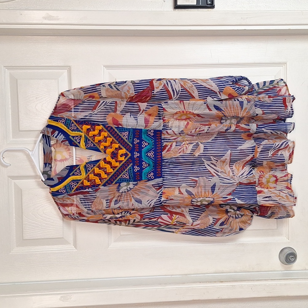 Soft Surroundings Sheer top Tory Tunic Women M
